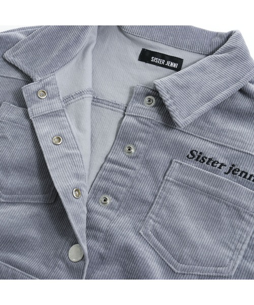 SISTER JENNI（SISTER JENNI）の「ネームパッチコーデュロイGジャン（デニムジャケット・キッズ・ベージュ/サックスブルー/ピンク・130cm/140cm/150cm/160cm）」の5枚目の写真