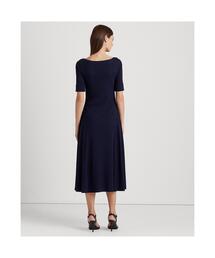 Lauren R Lauren*大人可愛い*程よいフィット感*ミディ丈ドレス LAUREN RALPH LAUREN フローラル ストレッチ コットン ミディ