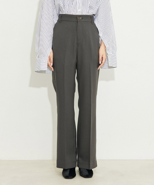 vis-`a-vis（ビサビ）の「【WEB限定】【洗える】フレアパンツ（スラックス・レディース・チャコールグレー/ダークブラウン/ピンク系その他2/ブラック/キナリ・L/SS/M/S）」の14枚目の写真