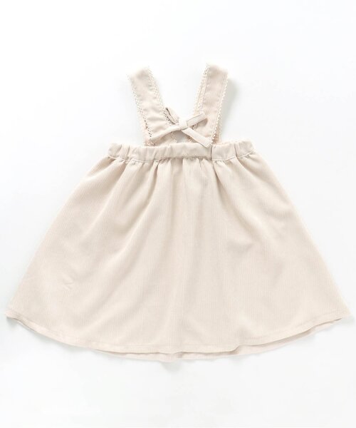 apres les cours（アプレレクール）の「WEB限定 レース付き後ろリボンジャンスカ（ジャンパースカート・キッズ・アイボリー/ミント・90/100/110/120/80/130）」の12枚目の写真