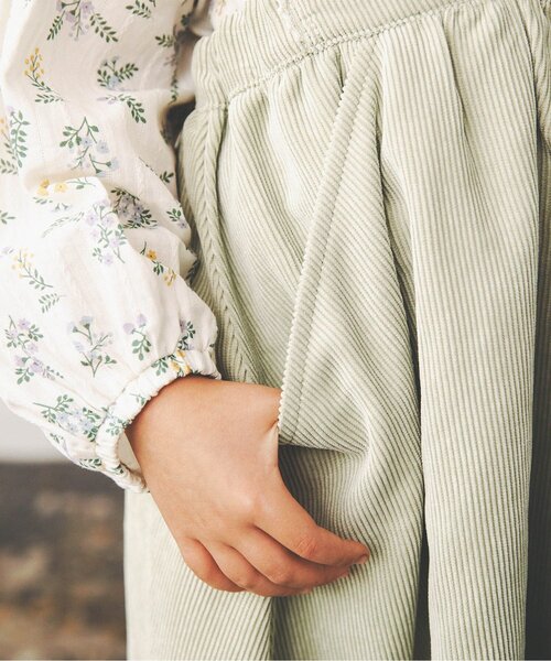 apres les cours（アプレレクール）の「WEB限定 レース付き後ろリボンジャンスカ（ジャンパースカート・キッズ・アイボリー/ミント・90/100/110/120/80/130）」の14枚目の写真