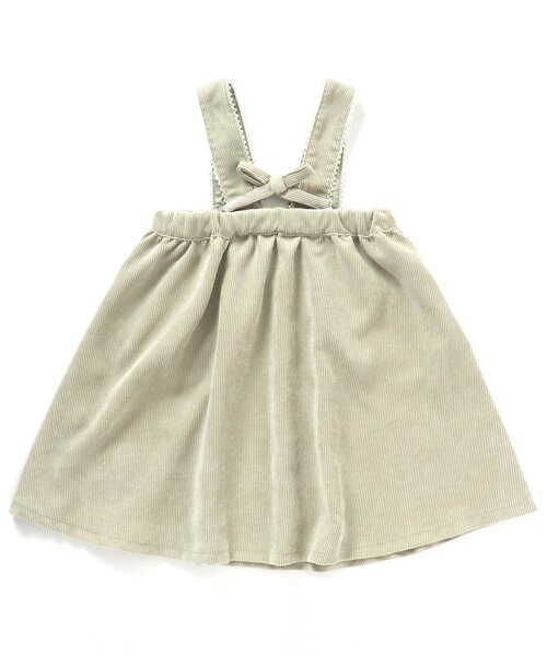 apres les cours（アプレレクール）の「WEB限定 レース付き後ろリボンジャンスカ（ジャンパースカート・キッズ・アイボリー/ミント・90/100/110/120/80/130）」の17枚目の写真