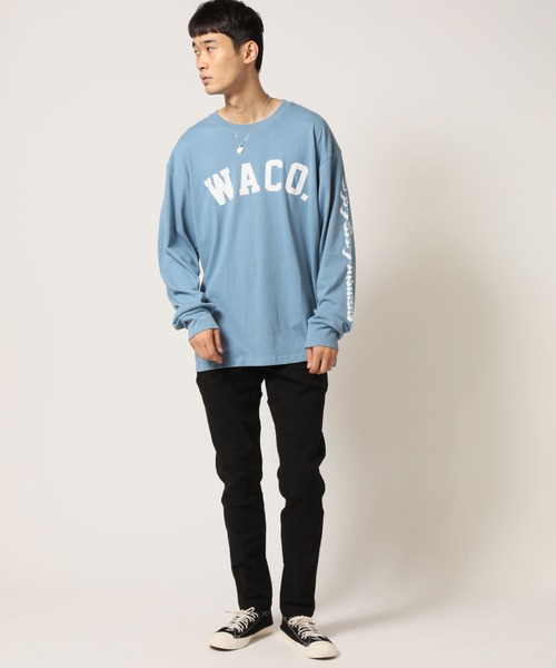 ARCADE(アーケード)の「コットンUSA オーバーサイズ カレッジロゴ アメカジ ロングTシャツ(Tシャツ/カットソー・メンズ・ホワイト系1/ホワイト系2/ブラック系1/グレー系1/グレー系2/ネイビー系2/ブルー系1/ブルー系2・LL/M/L)」の20枚目の写真