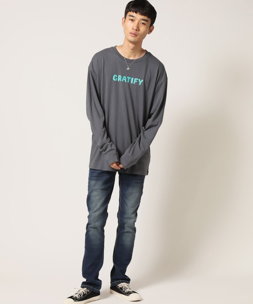 ARCADE(アーケード)の「コットンUSA オーバーサイズ カレッジロゴ アメカジ ロングTシャツ(Tシャツ/カットソー・メンズ・ホワイト系1/ホワイト系2/ブラック系1/グレー系1/グレー系2/ネイビー系2/ブルー系1/ブルー系2・LL/M/L)」の13枚目の写真