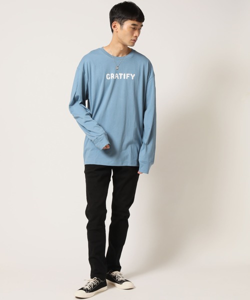 ARCADE(アーケード)の「コットンUSA オーバーサイズ カレッジロゴ アメカジ ロングTシャツ(Tシャツ/カットソー・メンズ・ホワイト系1/ホワイト系2/ブラック系1/グレー系1/グレー系2/ネイビー系2/ブルー系1/ブルー系2・LL/M/L)」の15枚目の写真