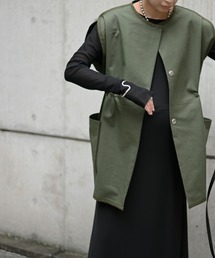 Marient（マリエント）の「2wayパイピングハーフジレ/ベスト（ベスト）」