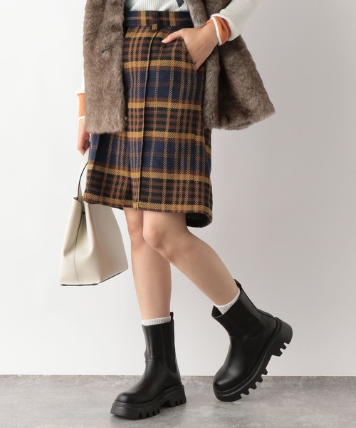 RAGEBLUE(レイジブルー)の「SET UP対応/BIGチェックハーフパンツ(スラックス・レディース・グレー/ブラウン・FREE)」の9枚目の写真