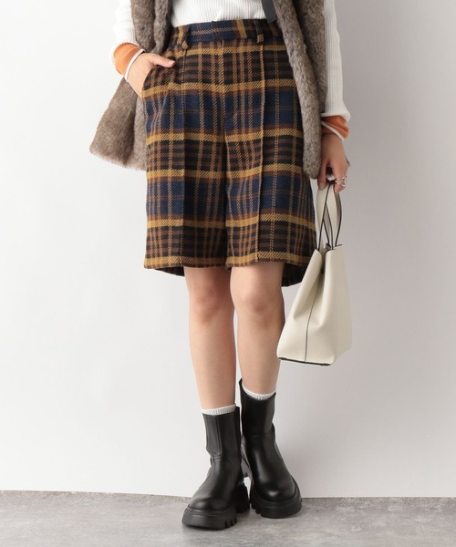 RAGEBLUE(レイジブルー)の「SET UP対応/BIGチェックハーフパンツ(スラックス・レディース・グレー/ブラウン・FREE)」の10枚目の写真