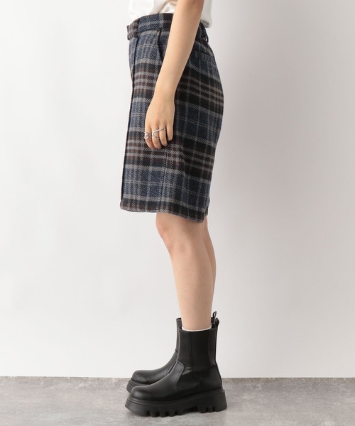 RAGEBLUE(レイジブルー)の「SET UP対応/BIGチェックハーフパンツ(スラックス・レディース・グレー/ブラウン・FREE)」の11枚目の写真