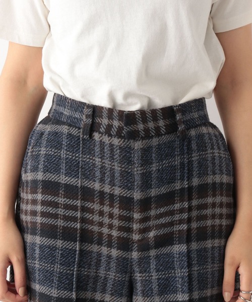 RAGEBLUE(レイジブルー)の「SET UP対応/BIGチェックハーフパンツ(スラックス・レディース・グレー/ブラウン・FREE)」の15枚目の写真