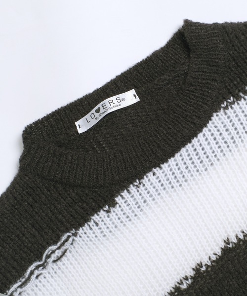 ピス　FORSOMEONE ダメージ加工ニットセーター FORSOMEONE ダメージ加工ニットセーター