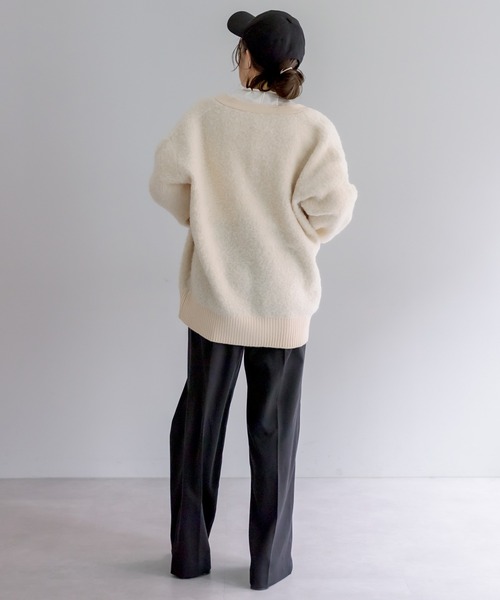 PUAL CE CIN（ピュアルセシン）の「ループヤーンカーディガン（カーディガン/ボレロ・レディース・チャコールグレー/ベージュ/アイボリー・FREE）」の15枚目の写真