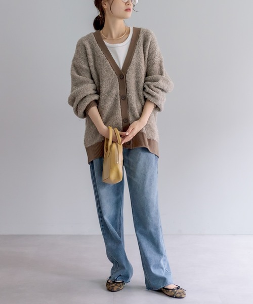 PUAL CE CIN（ピュアルセシン）の「ループヤーンカーディガン（カーディガン/ボレロ・レディース・チャコールグレー/ベージュ/アイボリー・FREE）」の17枚目の写真