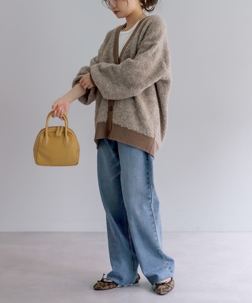 PUAL CE CIN（ピュアルセシン）の「ループヤーンカーディガン（カーディガン/ボレロ・レディース・チャコールグレー/ベージュ/アイボリー・FREE）」の11枚目の写真