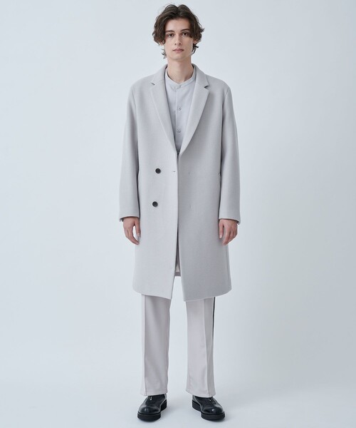 CITY TOKYO（シティトウキョウ）の「SUPER140ウールチェスターコート〈撥水〉（チェスターコート・メンズ・ダークブルー/ダークグリーン/ライトグレー/ブラック・1/3/2）」の13枚目の写真