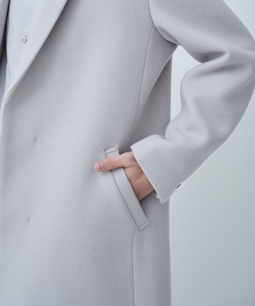 CITY TOKYO（シティトウキョウ）の「SUPER140ウールチェスターコート〈撥水〉（チェスターコート・メンズ・ダークブルー/ダークグリーン/ライトグレー/ブラック・1/3/2）」の8枚目の写真