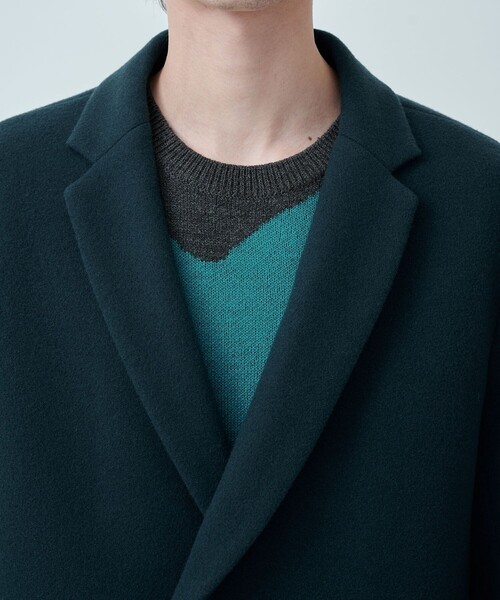 CITY TOKYO（シティトウキョウ）の「SUPER140ウールチェスターコート〈撥水〉（チェスターコート・メンズ・ダークブルー/ダークグリーン/ライトグレー/ブラック・1/3/2）」の9枚目の写真