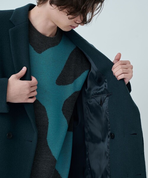 CITY TOKYO（シティトウキョウ）の「SUPER140ウールチェスターコート〈撥水〉（チェスターコート・メンズ・ダークブルー/ダークグリーン/ライトグレー/ブラック・1/3/2）」の21枚目の写真