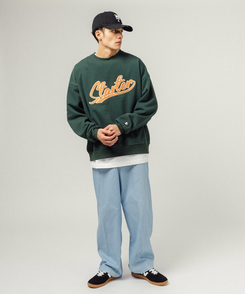 【XXL】90’s STARTER スターター　刺繍ロゴ　ラインリブ　スウェット XXL】90's STARTER スターター 刺繍ロゴ ラインリブ スウェット