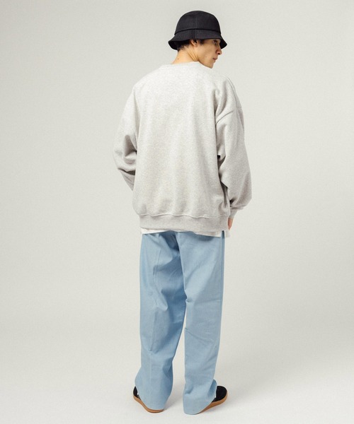 STARTER(スターター)の「STARTER オーバーサイズ ブランドロゴ刺繍 クルーネックスウェットトレーナー(スウェット・メンズ・ブラック/グレー系その他/グレー/グリーン系その他/ブラック系その他/グリーン・L/M/XL)」の19枚目の写真