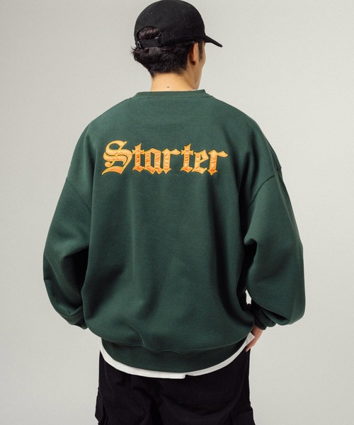 STARTER(スターター)の「STARTER オーバーサイズ ブランドロゴ刺繍 クルーネックスウェットトレーナー(スウェット・メンズ・ブラック/グレー系その他/グレー/グリーン系その他/ブラック系その他/グリーン・L/M/XL)」の21枚目の写真