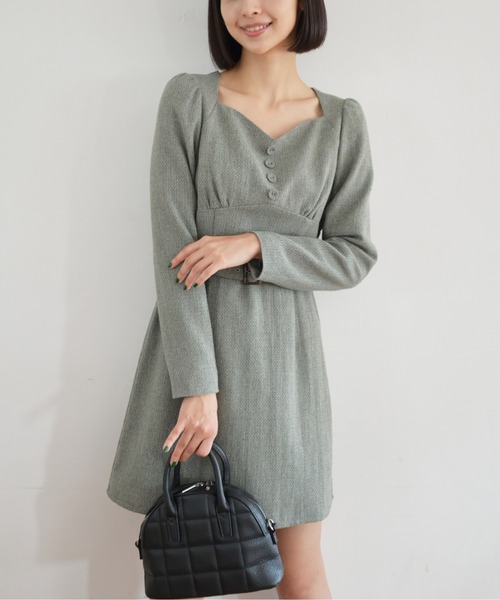 FREE'S MART（フリーズマート）の「パネル切替ミニワンピース（ワンピース・レディース・ブラウン系その他/ブラック系その他/グリーン系その他・MEDIUM/SMALL）」の3枚目の写真