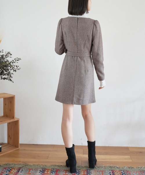 FREE'S MART（フリーズマート）の「パネル切替ミニワンピース（ワンピース・レディース・ブラウン系その他/ブラック系その他/グリーン系その他・MEDIUM/SMALL）」の11枚目の写真