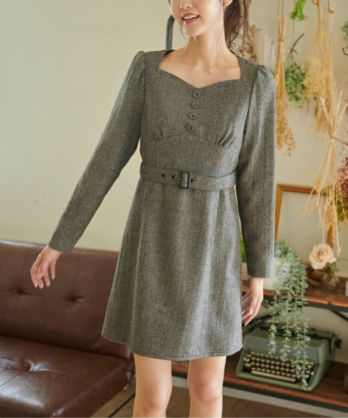 FREE'S MART（フリーズマート）の「パネル切替ミニワンピース（ワンピース・レディース・ブラウン系その他/ブラック系その他/グリーン系その他・MEDIUM/SMALL）」の12枚目の写真