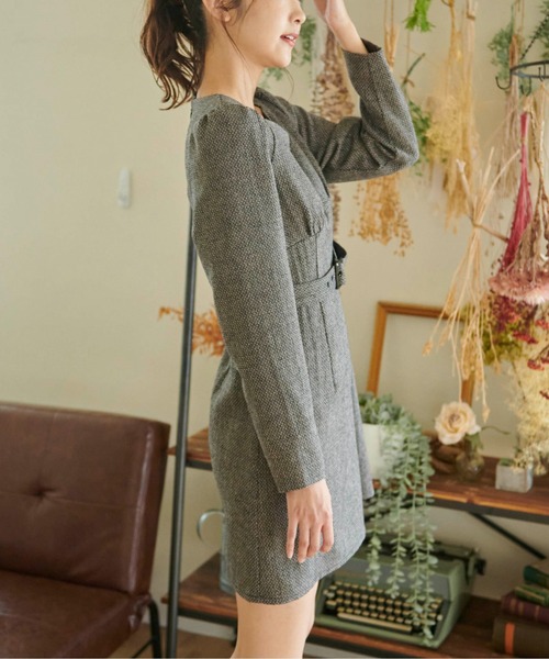 FREE'S MART（フリーズマート）の「パネル切替ミニワンピース（ワンピース・レディース・ブラウン系その他/ブラック系その他/グリーン系その他・MEDIUM/SMALL）」の14枚目の写真