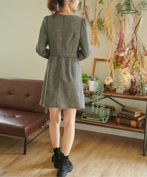 FREE'S MART（フリーズマート）の「パネル切替ミニワンピース（ワンピース・レディース・ブラウン系その他/ブラック系その他/グリーン系その他・MEDIUM/SMALL）」の18枚目の写真