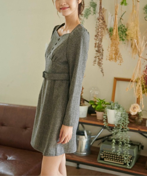 FREE'S MART（フリーズマート）の「パネル切替ミニワンピース（ワンピース・レディース・ブラウン系その他/ブラック系その他/グリーン系その他・MEDIUM/SMALL）」の13枚目の写真