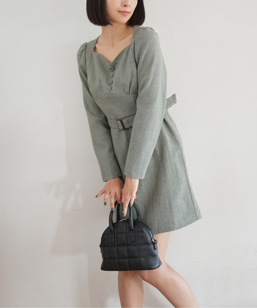 FREE'S MART（フリーズマート）の「パネル切替ミニワンピース（ワンピース・レディース・ブラウン系その他/ブラック系その他/グリーン系その他・MEDIUM/SMALL）」の19枚目の写真