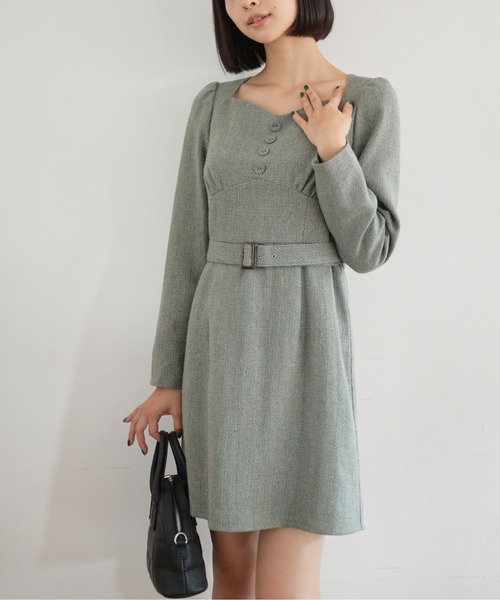 FREE'S MART（フリーズマート）の「パネル切替ミニワンピース（ワンピース・レディース・ブラウン系その他/ブラック系その他/グリーン系その他・MEDIUM/SMALL）」の20枚目の写真