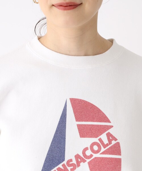 OPAQUE.CLIP(オペークドットクリップ)の「◆【GOOD ROCK SPEED】別注 USA YACHT CLUB SWEAT(スウェット・レディース・ネイビー/オフホワイト・02)」の6枚目の写真