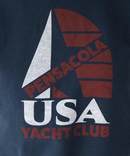 OPAQUE.CLIP(オペークドットクリップ)の「◆【GOOD ROCK SPEED】別注 USA YACHT CLUB SWEAT(スウェット・レディース・ネイビー/オフホワイト・02)」の9枚目の写真