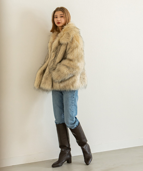 セール】【JAKKE/ジャッキー】 TRACI FAUX FUR コート（その他アウター