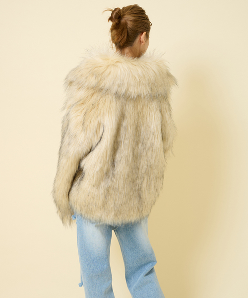 【JAKKE/ジャッキー】 TRACI FAUX ファーコート jakke（ジャッキー） ジャケット コート レディース ファー エコファー