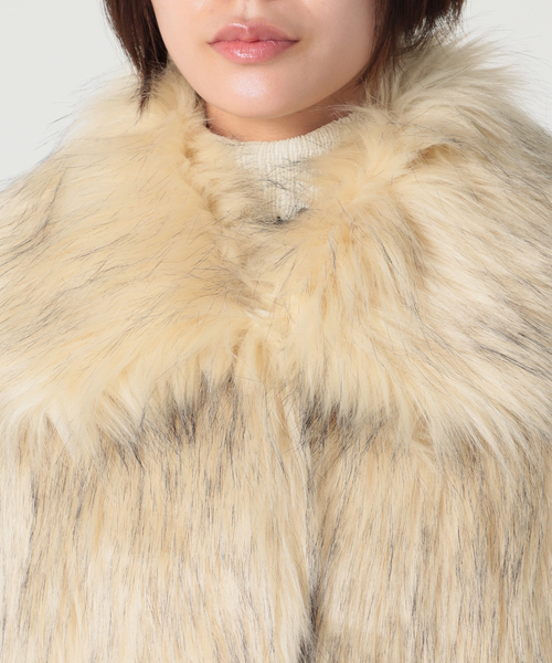 U by SPICK&SPAN(ユーバイスピックアンドスパン)の「【JAKKE/ジャッキー】 TRACI FAUX FUR コート(その他アウター・レディース・アイボリー・FREE)」の20枚目の写真