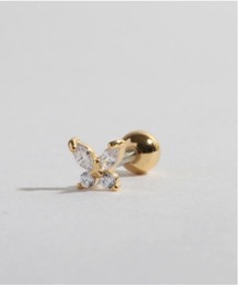 【LINFA】/キュービックジルコニア バタフライ ミニスタッドピアス
