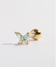 【LINFA】/キュービックジルコニア バタフライ ミニスタッドピアス