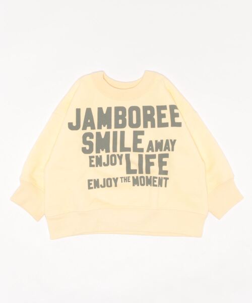 ALPHA LABEL(アルファーレーベル)の「BIG LOGO WARM SWEAT(スウェット・キッズ・ブラック/ベージュ/ターコイズブルー/グリーン・100/110/130/140/120/90/150)」の1枚目の写真