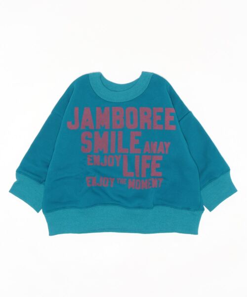 ALPHA LABEL(アルファーレーベル)の「BIG LOGO WARM SWEAT(スウェット・キッズ・ブラック/ベージュ/ターコイズブルー/グリーン・100/110/130/140/120/90/150)」の4枚目の写真