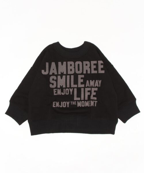 ALPHA LABEL(アルファーレーベル)の「BIG LOGO WARM SWEAT(スウェット・キッズ・ブラック/ベージュ/ターコイズブルー/グリーン・100/110/130/140/120/90/150)」の2枚目の写真