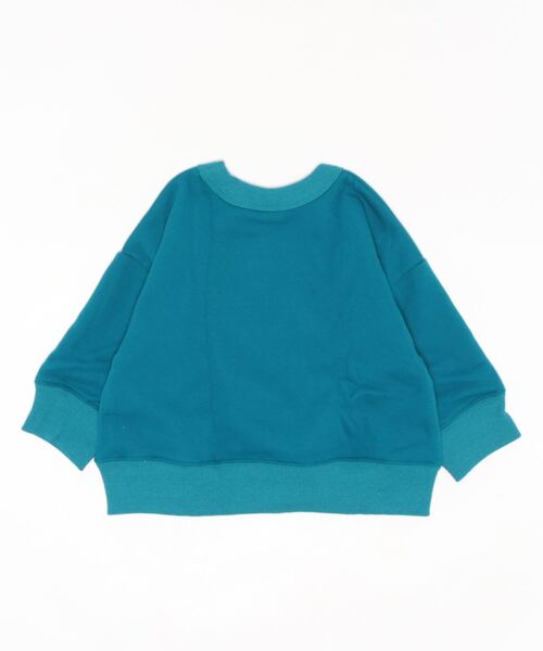 ALPHA LABEL(アルファーレーベル)の「BIG LOGO WARM SWEAT(スウェット・キッズ・ブラック/ベージュ/ターコイズブルー/グリーン・100/110/130/140/120/90/150)」の5枚目の写真
