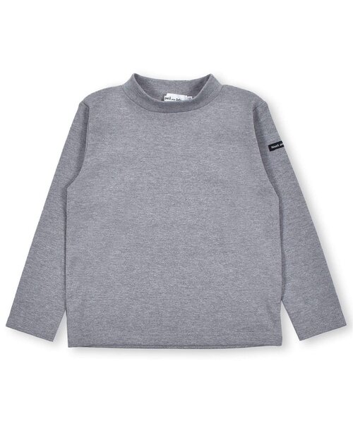 Noeil aime BeBe（ノイユエイムベベ）の「NoeilaimeBeBe/テレコ起毛タートルネックシンプル長袖Tシャツ(80~130cm)（Tシャツ/カットソー・キッズ・オフホワイト/グレー・110/130/90/120/100/80）」の2枚目の写真