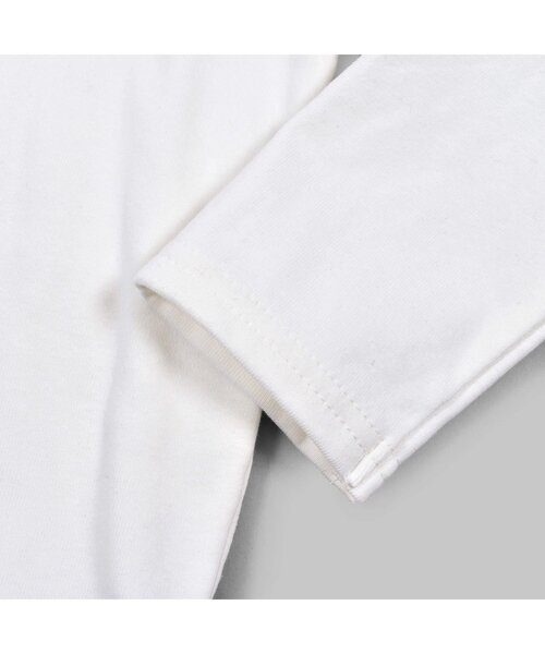 Noeil aime BeBe（ノイユエイムベベ）の「NoeilaimeBeBe/テレコ起毛タートルネックシンプル長袖Tシャツ(80~130cm)（Tシャツ/カットソー・キッズ・オフホワイト/グレー・110/130/90/120/100/80）」の4枚目の写真