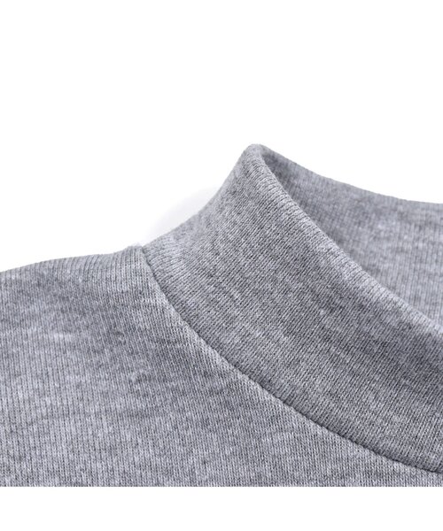 Noeil aime BeBe（ノイユエイムベベ）の「NoeilaimeBeBe/テレコ起毛タートルネックシンプル長袖Tシャツ(80~130cm)（Tシャツ/カットソー・キッズ・オフホワイト/グレー・110/130/90/120/100/80）」の7枚目の写真