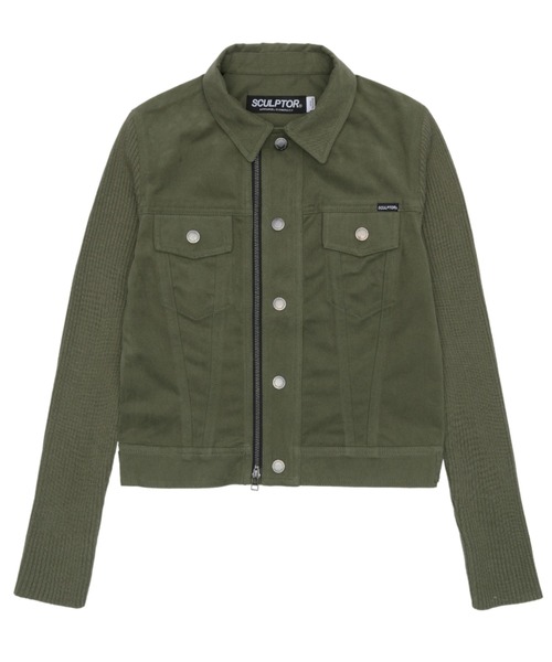 SCULPTOR（スカルプター）の「Knit Sleeve Cotton Jacket/ニットスリーブコットンジャケット（その他アウター