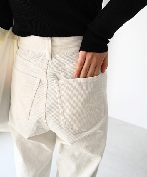 CANAL JEAN（キャナルジーン）の「RED CHOP WORKS(レッドチョップワークス) コーデュロイクロップドパンツ（その他パンツ・レディース・ブラウン/ダークベージュ/ホワイト・36/38）」の5枚目の写真