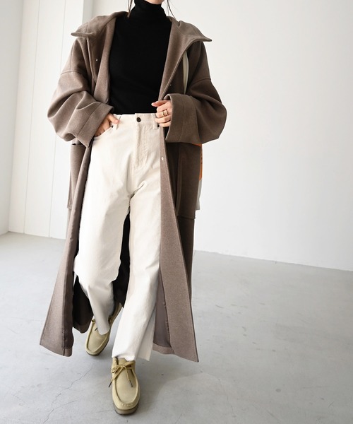 CANAL JEAN（キャナルジーン）の「RED CHOP WORKS(レッドチョップワークス) コーデュロイクロップドパンツ（その他パンツ・レディース・ブラウン/ダークベージュ/ホワイト・36/38）」の6枚目の写真